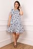 Picture of CURVY GIRL GREAT FITTING PRINTED FLARED DRESS